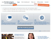 Tablet Screenshot of forderungenspenden.org